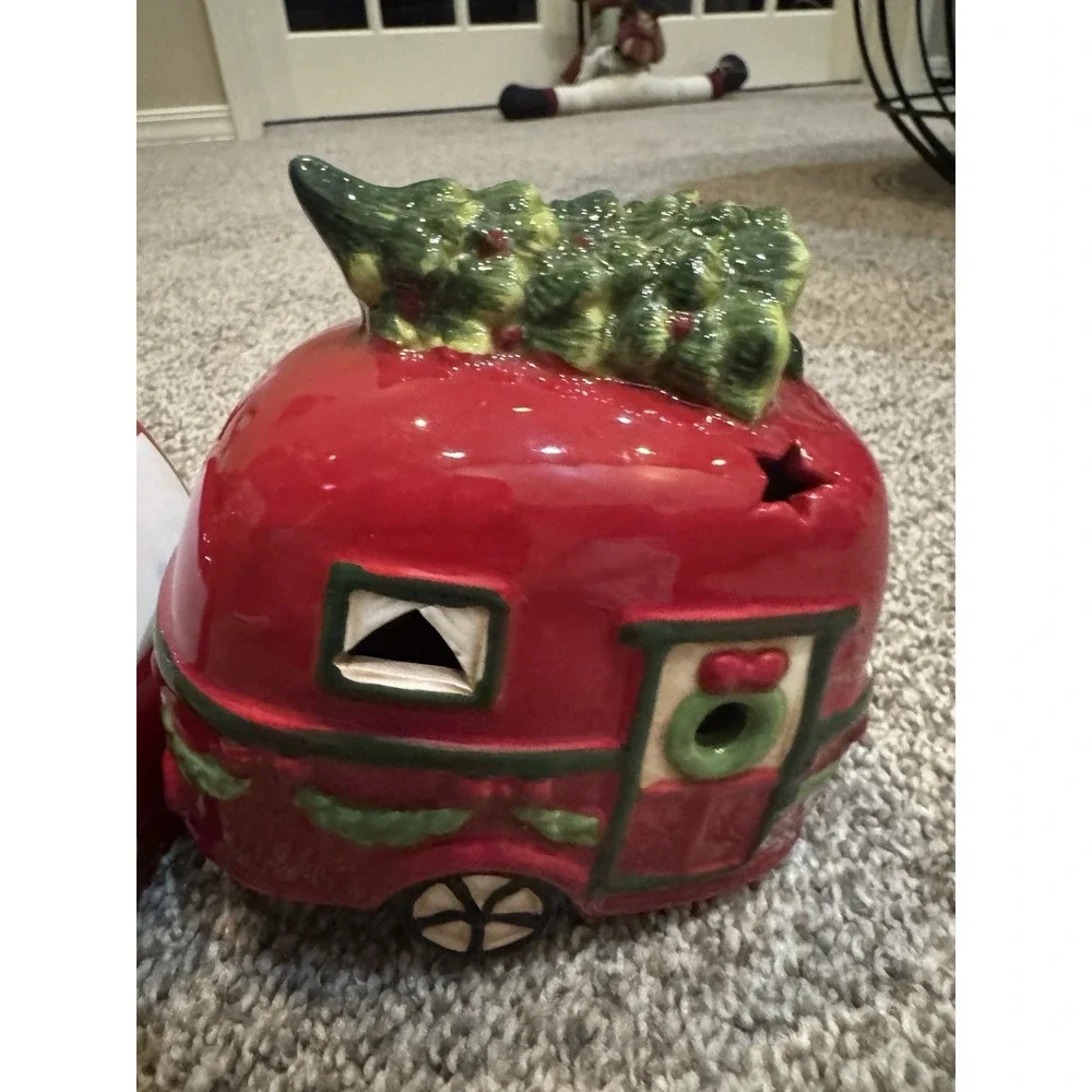 Car & Camper Set Pier 1‎ Light- Up LED Ceramic Christmas Tree